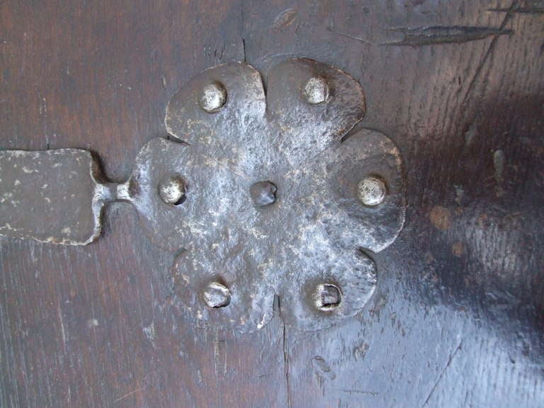 16th Century Westphalian Oak and Iron Coffer 4