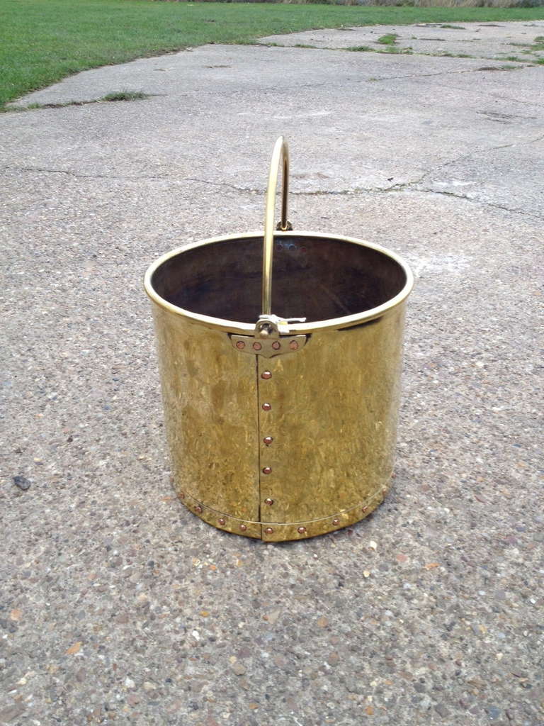 19th Century English Brass Apple Kettle