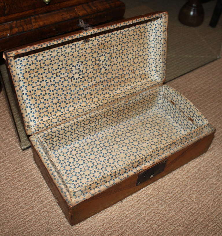 18th Century and Earlier English Tooled Leather Document Box