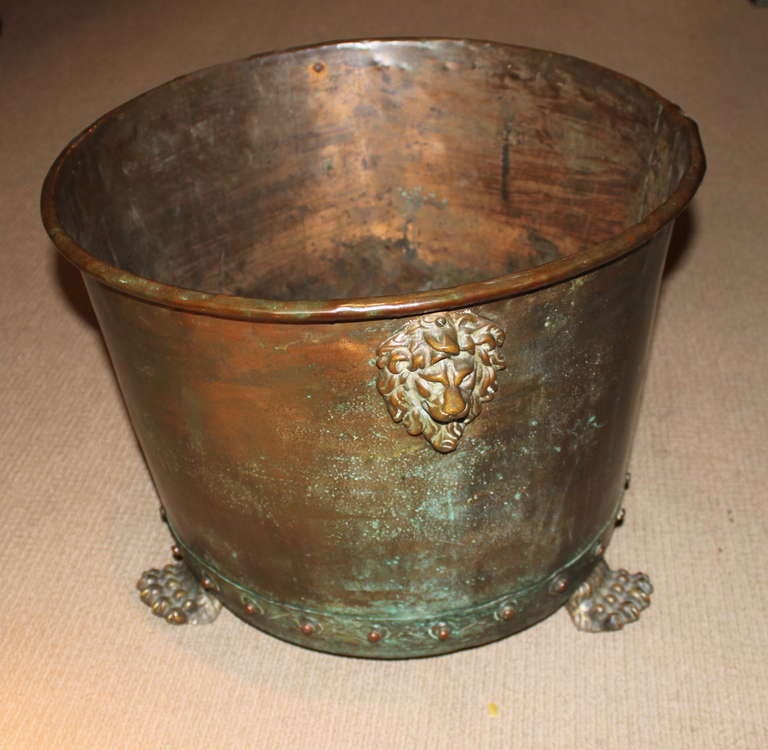 copper firewood holder