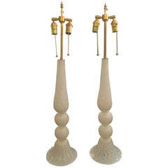 A Pair of Hand-Crafted Venetian Lamps 11