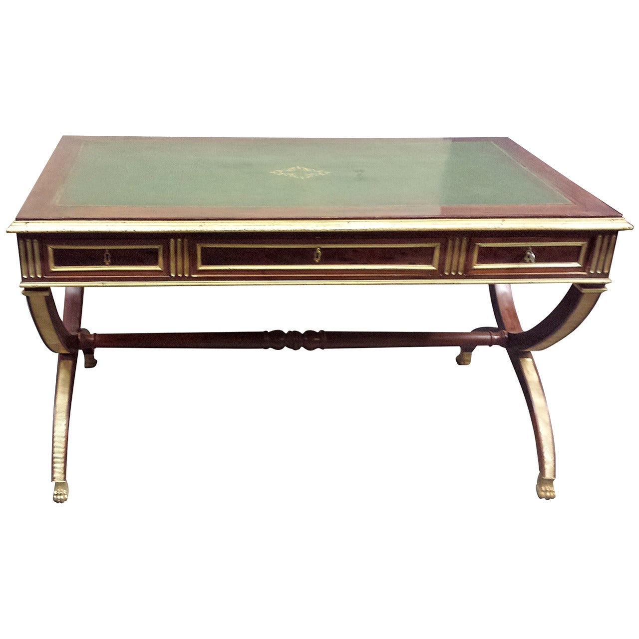 A Regency Style Bronze-Mounted Curule Desk