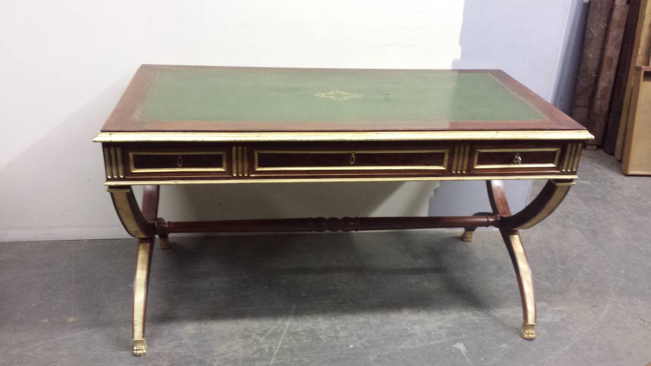 A Regency Style Bronze-Mounted Curule Desk
