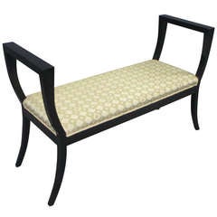 A Sculptural lacquered bench in the Neoclassical Manner 12