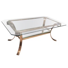 Brass Coffee Table in the Neoclassical Manner