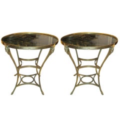 Exquisite Pair of Marble Top Bronze Tables 9