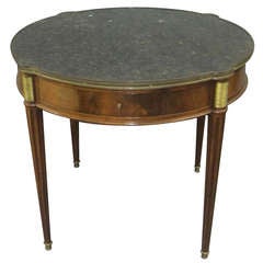Fine Directoire Style  Marble-Top Table with Applied Bronze