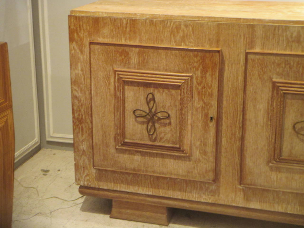 Sculptural French 1940s Cerused Oak Sideboard 2