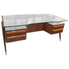 Sculptural  Mid-Century Modern Italian  Desk in the Manner of Paolo Buffa