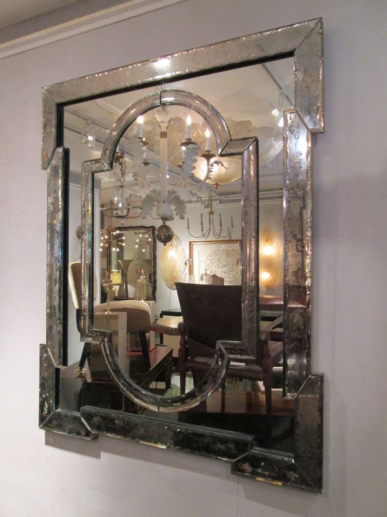 Hand-Etched Venetian Mirror