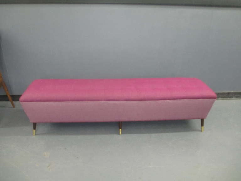 Italian An Oversized Pair Of Mid Century Modern Benches With Six  Legs