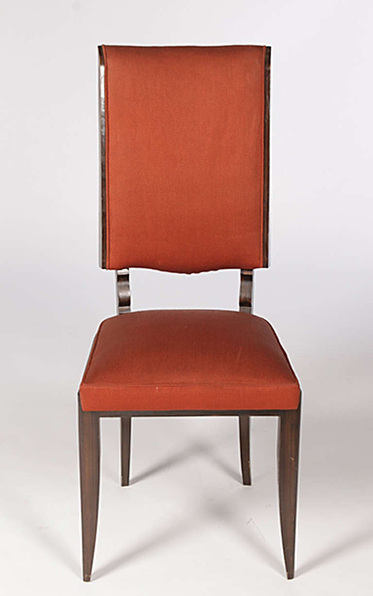 A set of 12 French 40's Rosewood Chairs In Excellent Condition In New York, NY