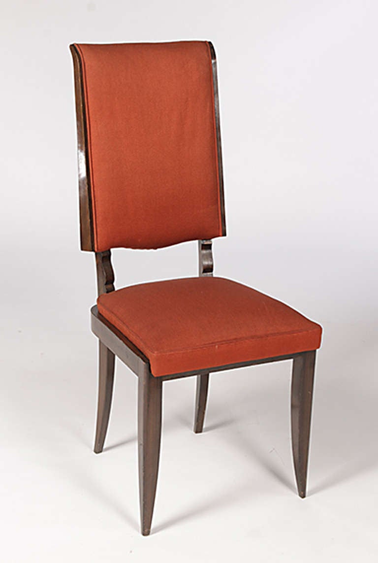 Mid-20th Century A set of 12 French 40's Rosewood Chairs