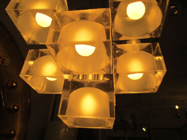 Gaetano Sciolari Ice Cube Chandelier 1