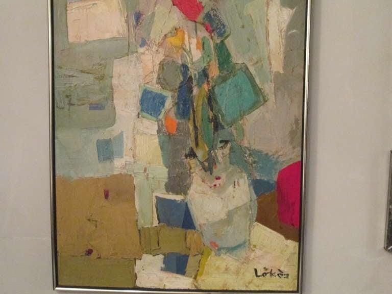 Stefan Lokos, Hungarian  (1913-1994) , Abstract Painting 1