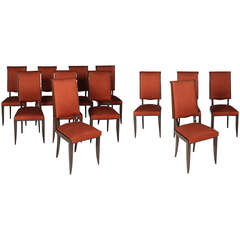 A set of 12 French 40's Rosewood Chairs