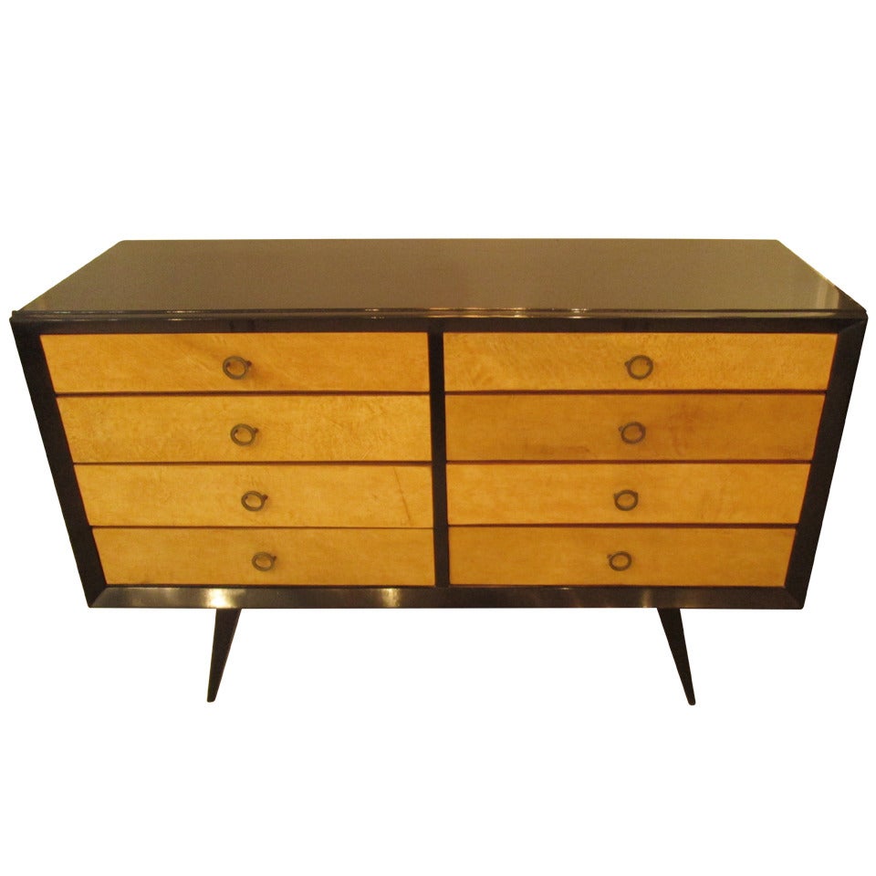 Mid-Century Modern Lacquered Parchment Chest