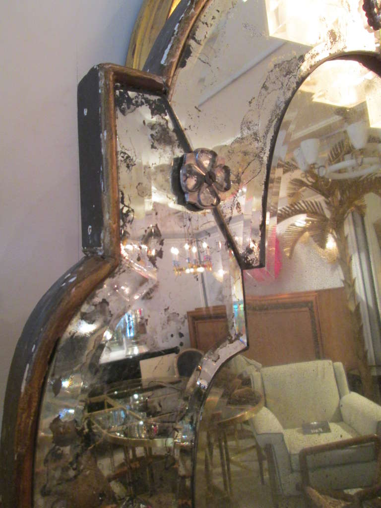 Italian Antique Venetian Mirror in the Queen Anne Manner
