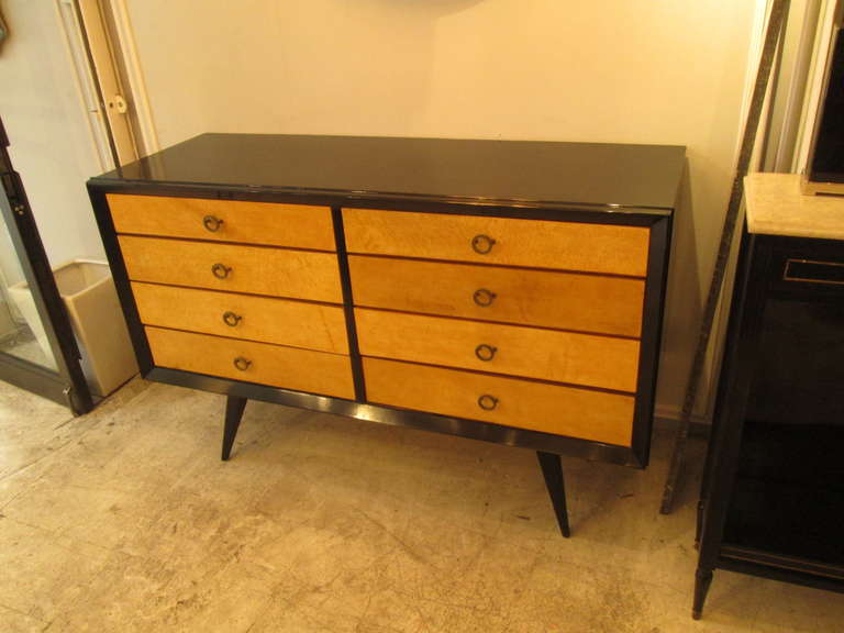 Italian Mid-Century Modern Lacquered Parchment Chest