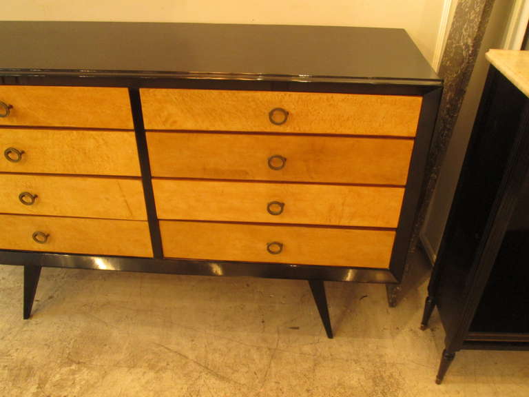 Mid-Century Modern Lacquered Parchment Chest In Excellent Condition In New York, NY