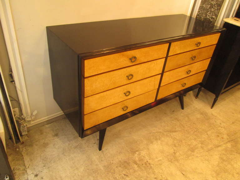 Mid-Century Modern Lacquered Parchment Chest 1
