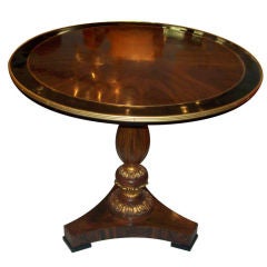 Regency Style Rosewood Side Table With Brass Banding
