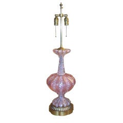 Spectacular Murano Lamp on Brass Base