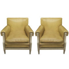 An exceptional pair of French 40's  Louis XVI-style armchairs
