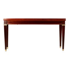 Jansen Style Flip-Top Console on Reeded Legs w. brass sabots