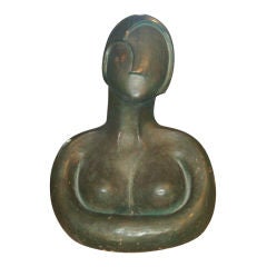 Art Deco Terracotta Bust of a Woman