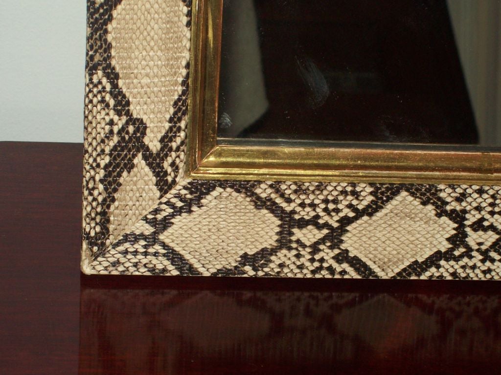 Josef Frank Faux Python Snakeskin Mirror In Excellent Condition In New York, NY
