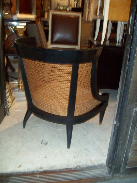 American A great pair of caned tub chairs by James Mont