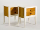Pair of French Deco style lacquered nighstands