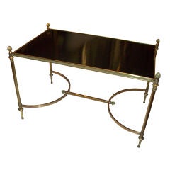 Exquisite Neoclassical Style Coffee Table with Lacquered Top