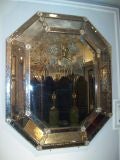 Vintage octagonal Venetian mirror. Circa 1920's.