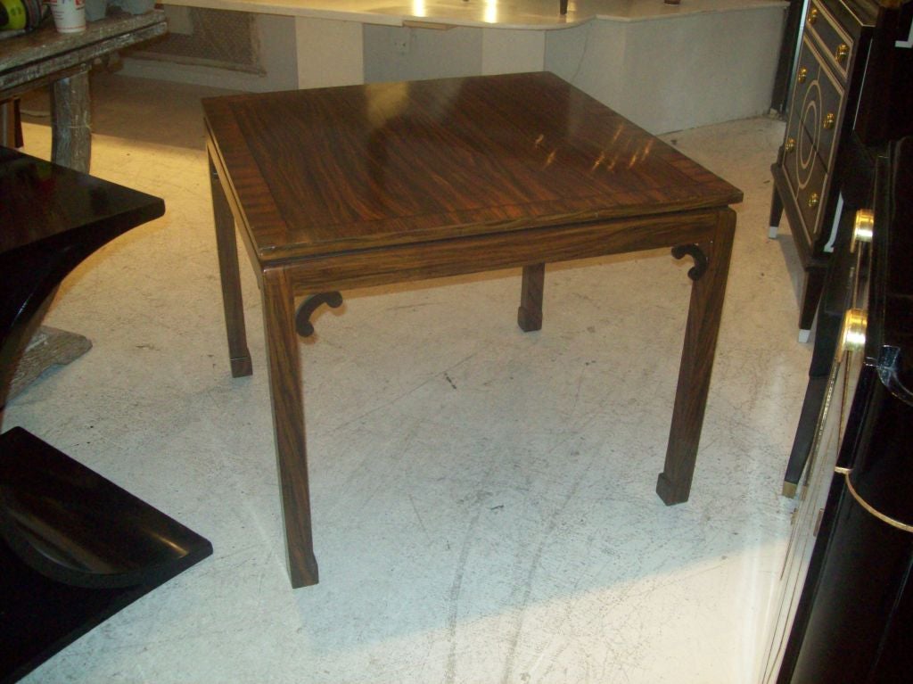 Exceptional Faux-Rosewood Chinese-Chippendale Style Table