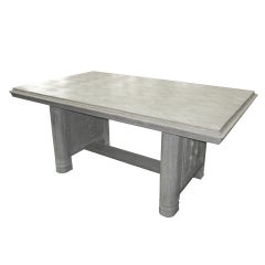 French 40's Cerused Oak Table