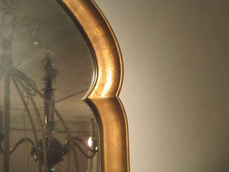 American Gilt Wood Mirror in the Gothic Manner