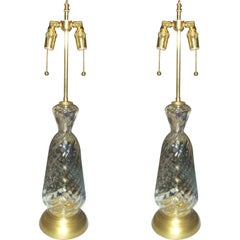 Pair of Mid-Century  Murano glass table  lamps