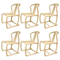 Set 6  Asian Inspired, Mid-Century Modern Chairs