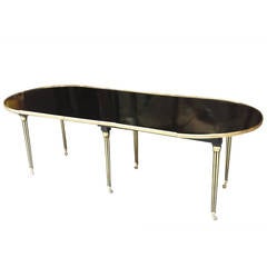 Exquisite Maison Jansen Ebonized Mahogany Dining Table