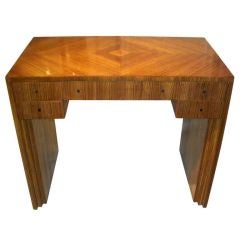 Art Deco Writing Desk With Ebony Pulls