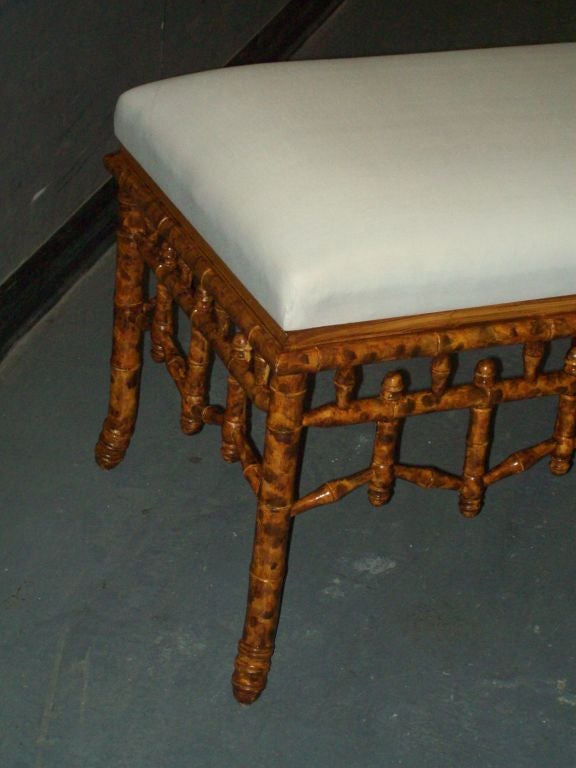 faux bamboo bench