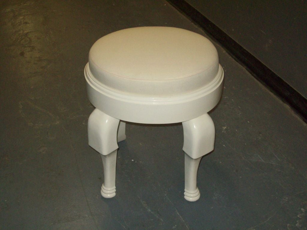 A pair of whimsical lacquered benches