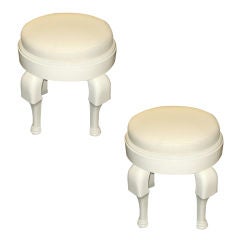 A pair of whimsical lacquered benches