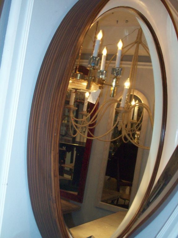 American Custom Faux-Bois Painted Lacquered Mirror For Sale