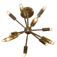 12 Light Brass Sputnik Chandelier 5