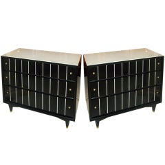 An Whimsical Pair of  Mid-Century Modern Lacquered Chest of Drawers