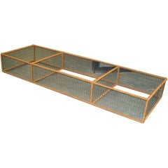 Unusual Jute and Wire Mesh Coffee Table