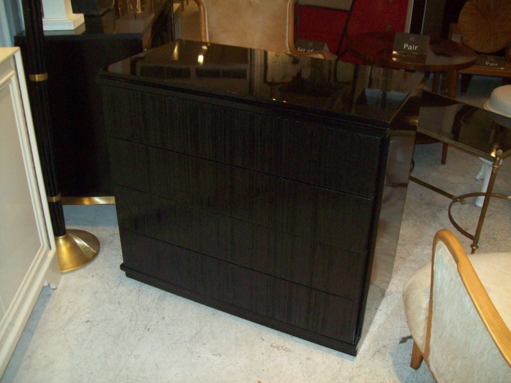 Lacquered Chest with Linenfold  Drawers